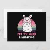 79e verjaardag Llamazing Llama 79-jarige verjaarda Briefkaart (Voorkant / Achterkant)