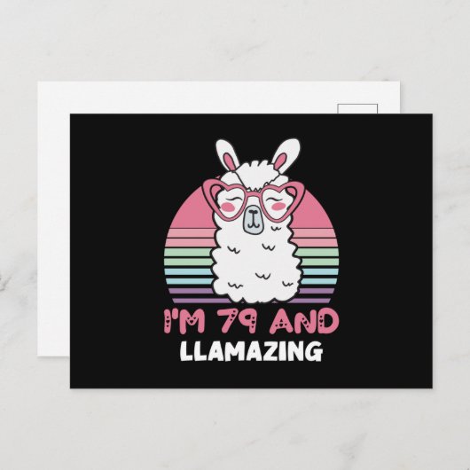 79e verjaardag Llamazing Llama 79-jarige verjaarda Briefkaart (Voorkant / Achterkant)