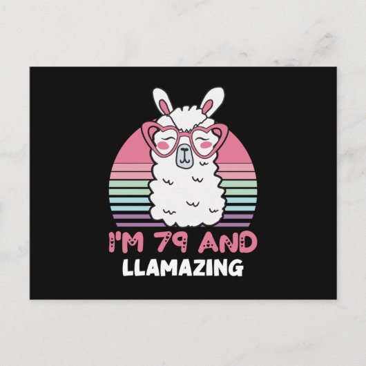 79e verjaardag Llamazing Llama 79-jarige verjaarda Briefkaart (Voorkant)