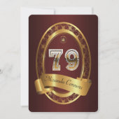 79e verjaardag, man verjaardagsfeestvrouw, elegant kaart (Voorkant)