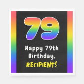 79e verjaardag: Regenboogspectrum # 79, Aangepaste Servet (Voorkant)
