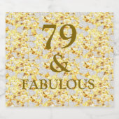 79e verjaardag sparkling wijnetiket (Enkel label)