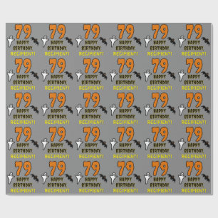79e verjaardag: Spooky Halloween Thema, aangepaste Cadeaupapier
