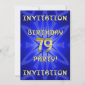 79e verjaardag van de uitnodiging (Voorkant)