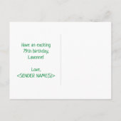 79e verjaardag: Vet, Vun, eenvoudig, Regenboog 79 Briefkaart (Achterkant)