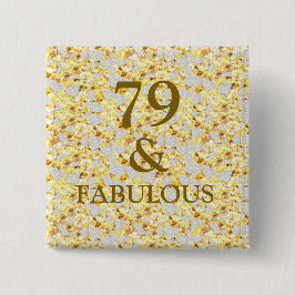 79e verjaardag vierkante button 5,1 cm