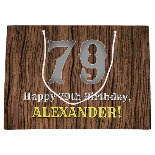 79e verjaardag: Western geïnspireerde kijk in het  Groot Cadeauzakje (Voorkant)