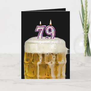 79e verjaardag zwarte bier kaart