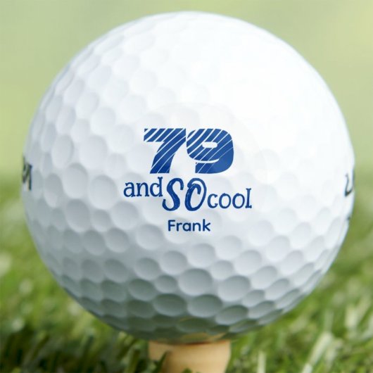 79e verjaardagscadeau voor hem Cool Funny Blue op Golfballen
