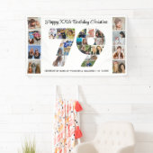 79e Verjaardagsfeest Nummer 79 Fotocollage Spandoek (Insitu)