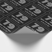 79ste verjaardag: Art Deco Geïnspireerde look "79" Cadeaupapier (Hoek)