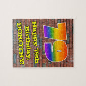 79ste verjaardag: Leuke Graffiti-Geïnspireerde Reg Legpuzzel (Horizontaal)