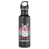 79th Birthday Llamazing Llama 79 Year Old Birthday Waterfles (Voorkant)