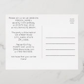 79th Birthday Party ~ Art Deco Style "79" + naam Folie Uitnodiging Briefkaart (Achterkant)