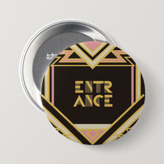 7.6cm Can batch [Art Deco] Ronde Button 7,6 Cm (Voorkant /achterkant)