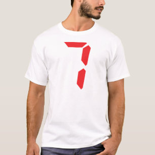 7 7 digitale wekker t-shirt