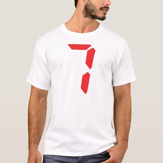 7 7 digitale wekker t-shirt (Voorkant)