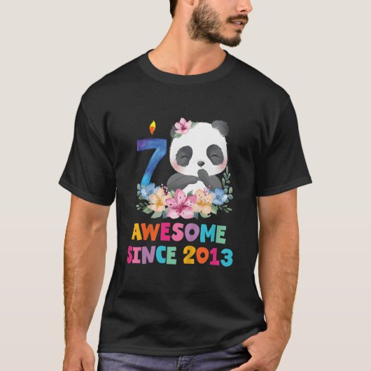 7 7de Panda Eenhoring Py T-shirt (Voorkant)