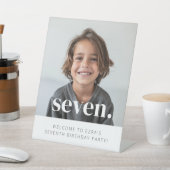 7 - 7e verjaardag Foto Welkom Teken Reclamebord Met Voetstuk (Insitu)