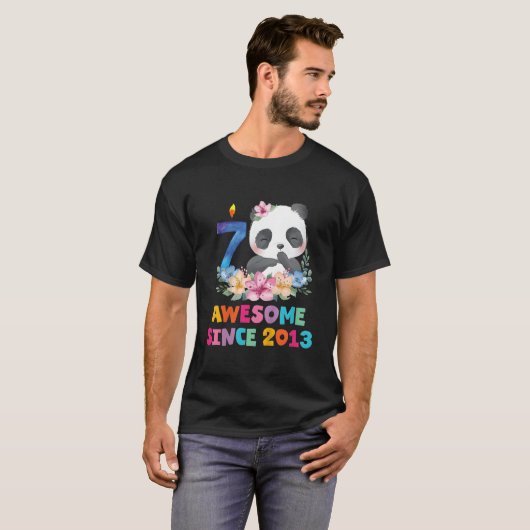 7 7Th Panda Unicorn Py T-shirt (Voorkant volledig)