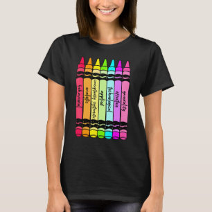 7 Afmetingen Crayons T-shirt