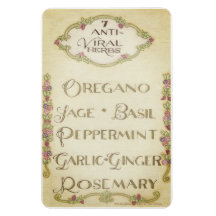 7 Antivirale Kruiden 4"x 6"Magneet