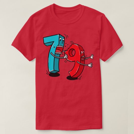 7 ate 8 9 Funny Math 1 T-shirt (Design voorkant)