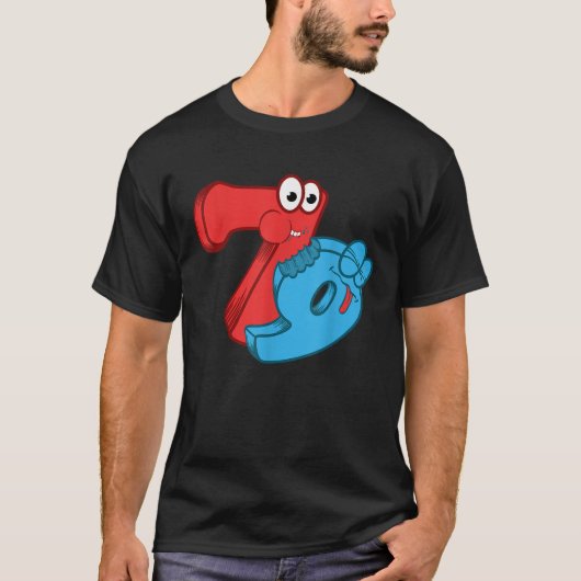 7 ATE 8 9 Grappig Wiskunde T-shirt Shirt (Voorkant)