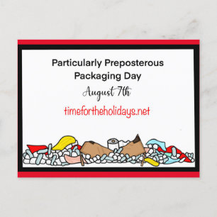 7 augustus is bijzonder preposterend verpakkingsma briefkaart