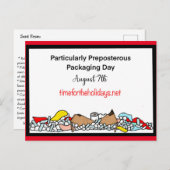 7 augustus is bijzonder preposterend verpakkingsma briefkaart (Voorkant / Achterkant)