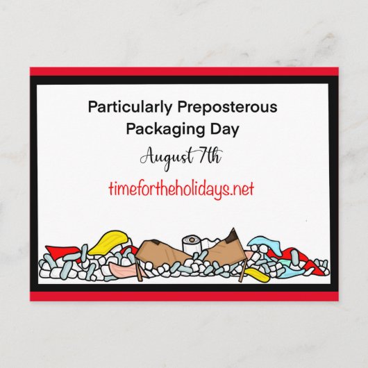 7 augustus is bijzonder preposterend verpakkingsma briefkaart (Voorkant)