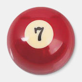 "7 Ball" zwembad bal ontwerp geschenken en product Magneet (Voorkant)