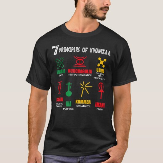 7 Beginselen van Kwanzaa_1 T-shirt (Voorkant)