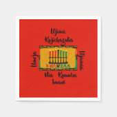 7 Beginselen van Kwanzaa Candles Cocktail Servet (Voorkant)