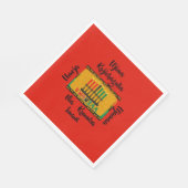 7 Beginselen van Kwanzaa Candles Luncheon Servet (Hoek)