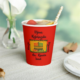 7 Beginselen van Kwanzaa Candles Papieren Bekers