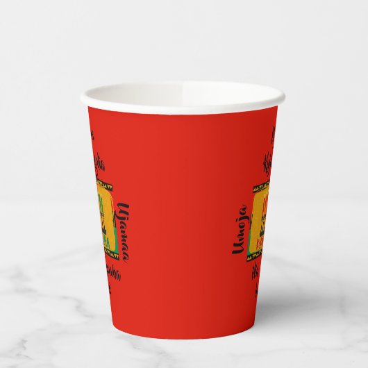 7 Beginselen van Kwanzaa Candles Papieren Bekers (Links)