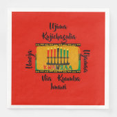 7 Beginselen van Kwanzaa Candles Servet (Voorkant)