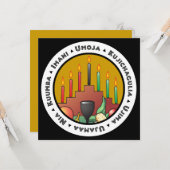 7 Beginselen van Kwanzaa Flat Wenskaart Kaart (Voorkant / Achterkant in situ)