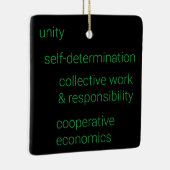 7 Beginselen van Kwanzaa Keramisch Ornament (Rechts)