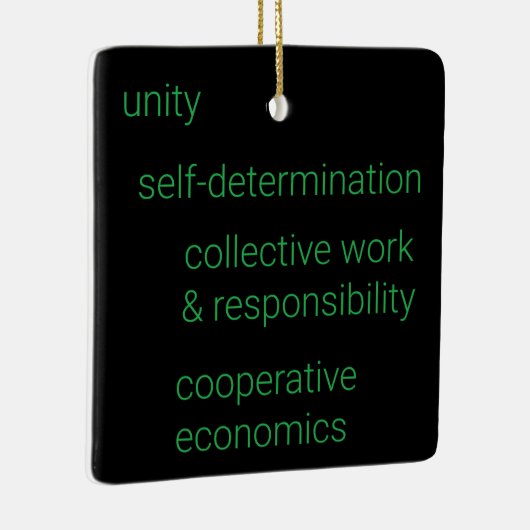 7 Beginselen van Kwanzaa Keramisch Ornament (Rechts)