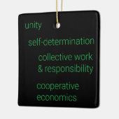 7 Beginselen van Kwanzaa Keramisch Ornament (Links)