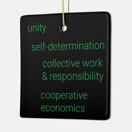 7 Beginselen van Kwanzaa Keramisch Ornament (Links)