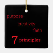 7 Beginselen van Kwanzaa Keramisch Ornament (Achterkant)