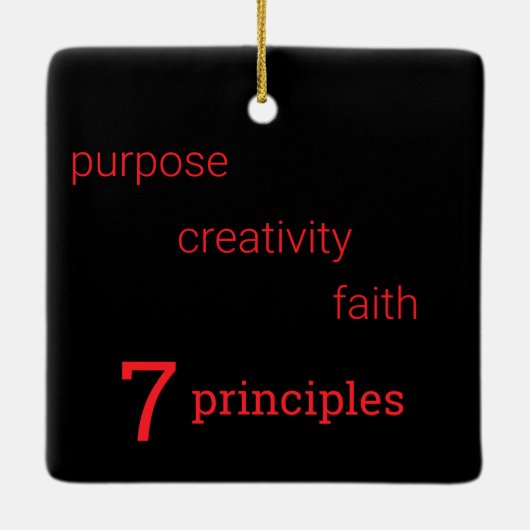 7 Beginselen van Kwanzaa Keramisch Ornament (Achterkant)