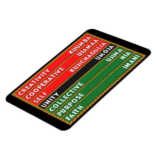 7 Beginselen van Kwanzaa Magneet (Linkerzijde)