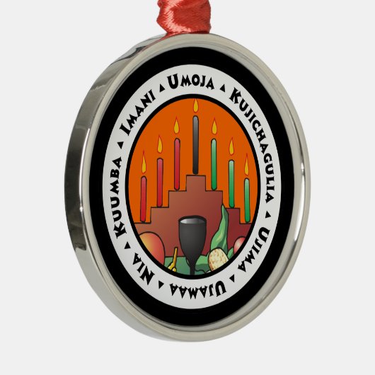 7 Beginselen van Kwanzaa Metalen Ornament (Rechts)