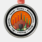 7 Beginselen van Kwanzaa Metalen Ornament (Voorkant)