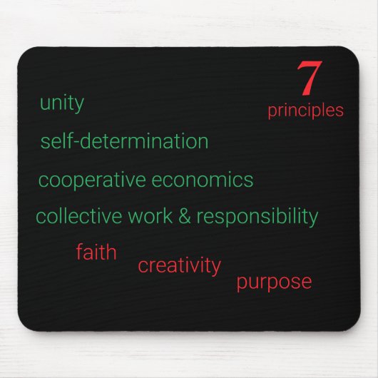 7 Beginselen van Kwanzaa Muismat (Voorkant)