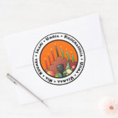 7 Beginselen van Kwanzaa Ronde Sticker (Envelop)